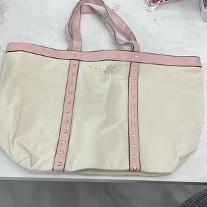 Victoria Secret Studded Canvas Tote